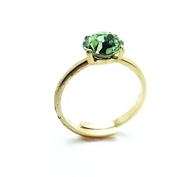 Mariana Ring Beautiful Round Shape Chrysolite Swarovski Crystal • $53