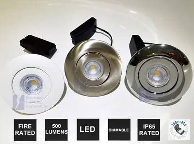 4 X IP65 Bathroom Shower Fire Rated LED Ceiling Converter Downlight R63 R80 Hole • £71.99