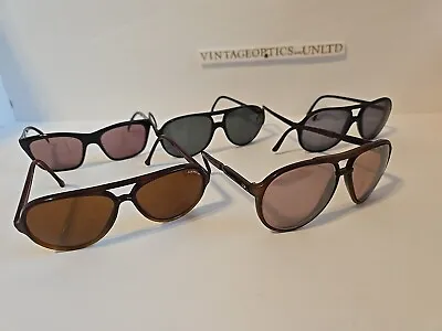 Bolle Vintage Aviator Pilot And Vaurnet Style Sunglasses. Lot Of 5.  • $149.99