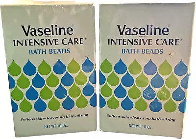 2 Boxes Vintage Vaseline Intensive Care Bath Beads Sealed Prop USA 1980s NOS • $20