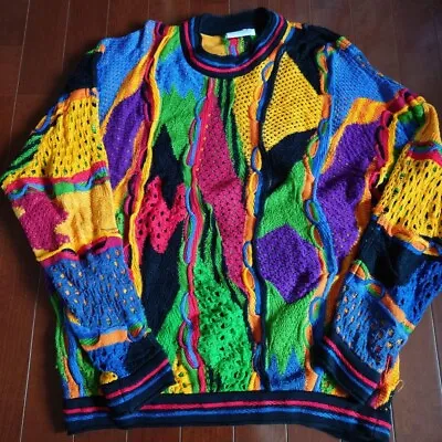 COOGI Cotton Knitted Sweater 3D Knit Size M Made In Australia Vintage • $248