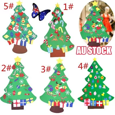 Felt Christmas Tree Set DIY With Removable Ornaments Xmas Hand Craft Decor ACZ • $8.36