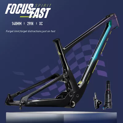 $1289.69 • Buy 29in Carbon Integrated Suspenion MTB Frame Trail Trunnion Shock 148mm Bike Frame