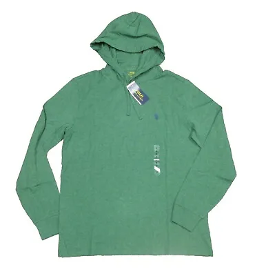 Polo Ralph Lauren Men's Green Heather Solid Jersey Hooded T-Shirt • $45