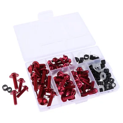 £13.98 • Buy 158x Red Fairing Bolts Kit Fastener Clips Screws For Motorcycle Sportbike