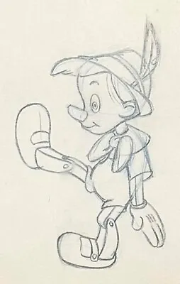 1940 Rare Walt Disney Pinocchio Original Production Animation Drawing Cel • $350