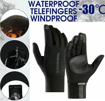 £4.99 • Buy Mens Winter Warm Touch Screen Ski Gloves Windproof Waterproof Anti-slip Thermal