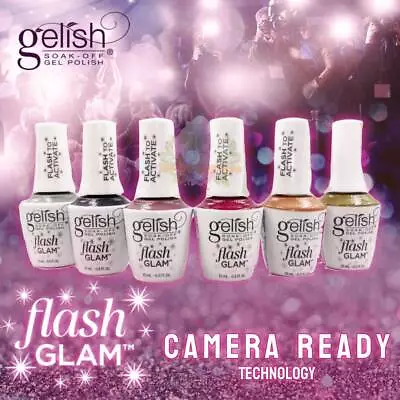 Harmony Gelish Soak-off Gel FLASH GLAM NEW Glitter Seasonal Colors *Pick Any* • $12.99