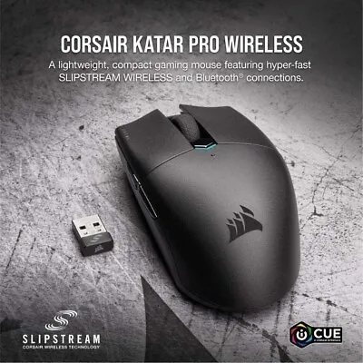 Corsair Katar Pro Wireless Lightweight FPS/MOBA Gaming Mouse 10000 DPI Black • £37.55