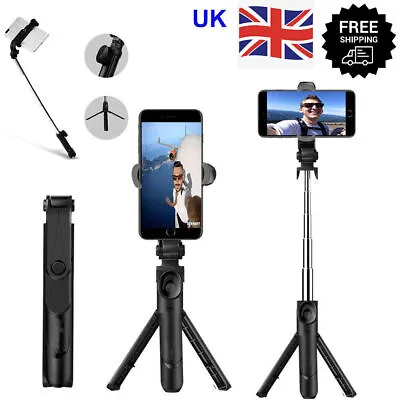 Bluetooth Tripod Holder Telescopic Selfie Stick For IPhone 11 12 13 14 Pro Max • £7.99