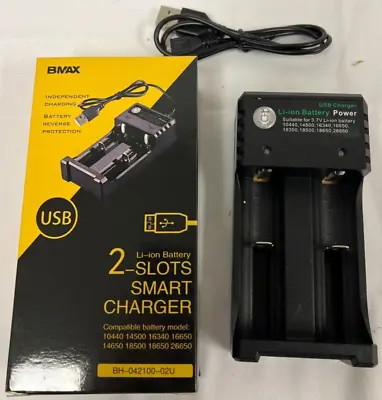 Li-ion Lithium USB Smart Charger 3.7V 2 Slot For 16340/14500 Brand New • $8.99