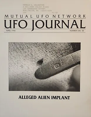 MUFON UFO Journal Mutual UFO Network Magazine #336 April 1996 Alien Implant • $14.99