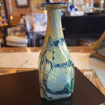 Vintage Art Glass Vase Signed Murano Encased 6   • $39