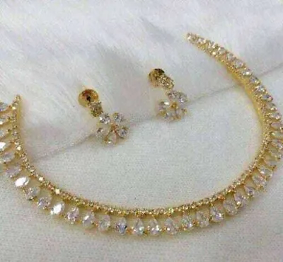 $26.78 • Buy Bollywood Indian Bridal Kundan Wedding Gold Plated Choker Necklace Jewelry Set