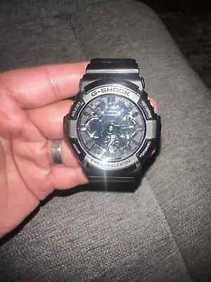 RARE! Casio G-SHOCK 5229 Men's GA-200BW Black & Silver Mirrored Ana-Digi Watch • $65