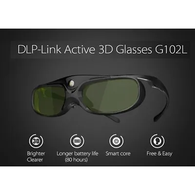 £21.99 • Buy Active Shutter 3D Glasses For DLP Link Compatible 96-144HZ Optama /Acer/Ben DLP