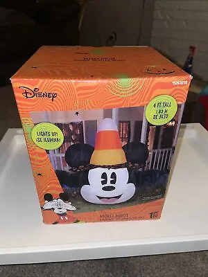 Disney Halloween Mickey Mouse Candy Corn Hat 6 FT Airblown Inflatable New 2023 • $58.99