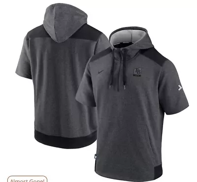 Tampa Bay Rays MLB Nike Authentic Collection 1/4 Zip Short Sleeve Hoodie Size XL • $40