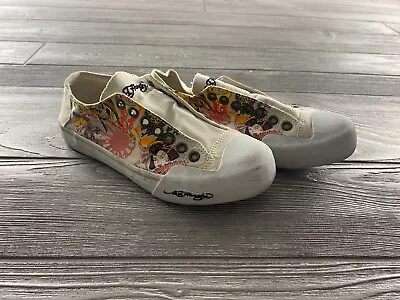 Ed Hardy Shoes Low Sneakers No Lace Slip On Size 6 Off White • $23.99