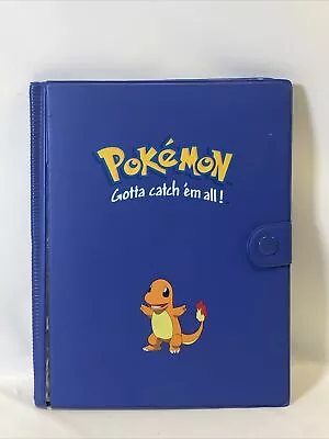 Vintage Pokemon 1999 Charmander 4-Pocket Card Binder Book Nintendo - Heavy Use • $17.99