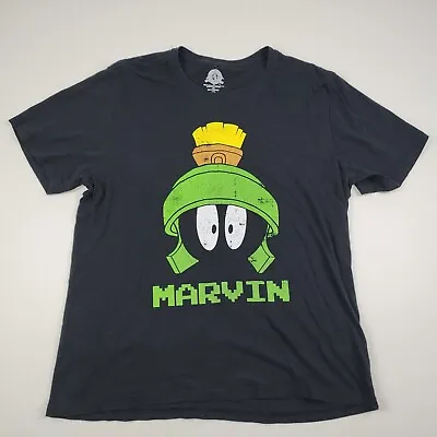 Marvin The Martian Shirt Mens Size 2XL Black Short Sleeve T-Shirt Looney Tunes • $20