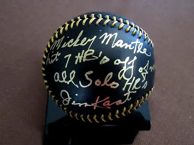 Jim Kaat Mickey Mantle Hit 7 Hr's Off Me Hof Signed Auto Le Oml Baseball Psa/dna • $249.99