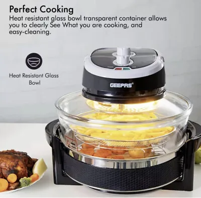 £49.49 • Buy 17L Turbo Halogen Convection Oven Cooker Air Fryer With Extender Ring