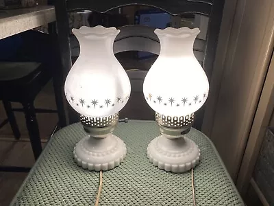 MCM Atomic Starburst Milk Glass Lamps • $65.99