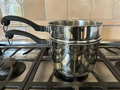 Saucepan & Double Boiler Insert 2 1/2 Qt. Vintage Farberware Bronx USA • $12