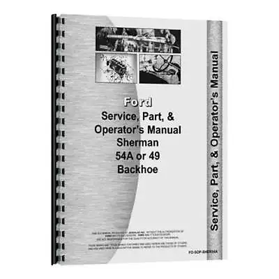 Operator's Manual Fits Ford 2N 9N 8N Fits Massey Ferguson 54A TO30 TO20 • $39.54