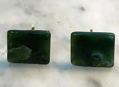 Vintage 1950's Malachite Men's Cufflinks. • $16.75