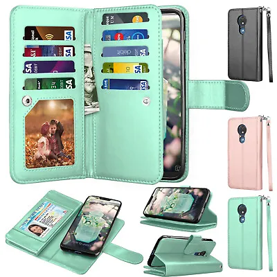 For Motorola Moto G7 Power Case G7 Play/Supra/Plus Wallet Leather Cover W/ Stand • $11.58
