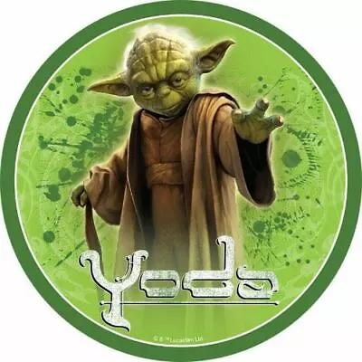 Star Wars Yoda 8  Round Edible Cake Topper • £5.95