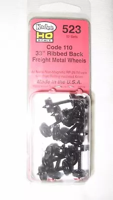 Kadee #523 HO Scale Metal Code 110 33  Ribbed Back Wheels Freight   • $9.49