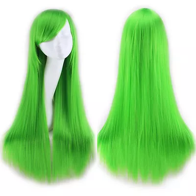 Women 80cm Long Straight Wigs Fashion Cosplay Costume Anime Hair Party Full Wigs • $14.99