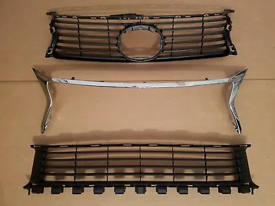  For 2013-2015 LEXUS GS350 GS450H Grille & Molding Front Upper Lower 3pc • $263.99