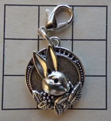 Vintage Tibetan Cute Peter Rabbit Like Charm Beach Seaside Zip Bracelet Clip • £2.95