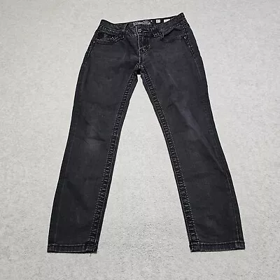 Miss Me Jeans Womens 27 Black Denim Low Rise Signature Ankle Skinny • $25.16