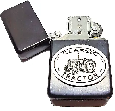 Classic Tractor Petrol Lighter In Pouch Farmer Agricultural English Pewter • £14.99