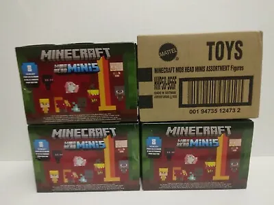 (1) Case Of 12 Mob Head Minecraft Mini Mattel Stack And Display Mini Figures • $22.99