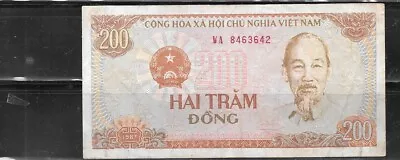 VIETNAM #100a 1987 VG CIRC OLD 200 DONG BANKNOTE NOTE PAPER MONEY BILL • $1.15