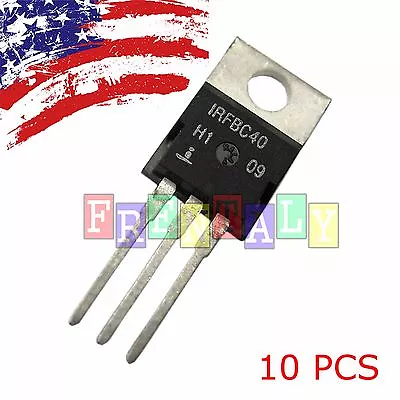 10X 10PCS IRFBC40 N-Channel Power MOSFET 600V/6.2A TO-220 • $5.98