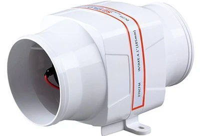 $41.63 • Buy SEAFLO 4  In-Line Marine Bilge Air Blower 12V 270 CFM Quiet Boat White