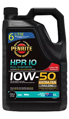 Penrite Hpr10 Full Synthetic Engine Oil 6l 10w50 HPR10006   • $91.95