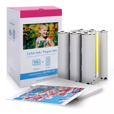 Canon KP-108IN Ink And 108 Photo Paper For Selphy CP510 CP600 CP710 CP820 CP1200 • £29.05