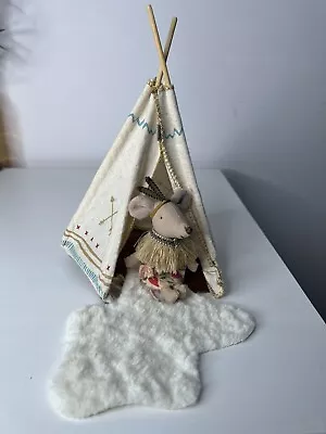 MAILEG Tipi With Little Feather Mouse Teepee GUC Rare Retired • £120