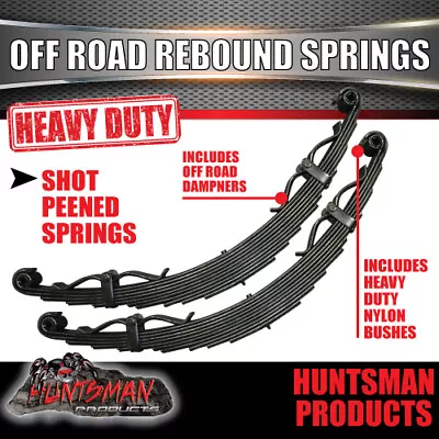 X2 9 Leaf Off Road Trailer Springs 2000Kg With Rebound Straps. Camper Caravan • $228