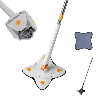 Microfiber Mop Dry And Wet Floor Cleaner Adjustable Long Handle 360 Rotatable • $16.48