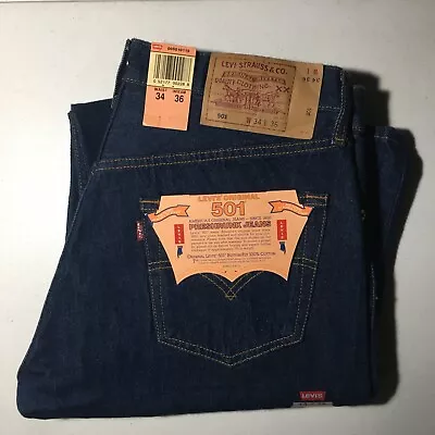 Vintage Levis 501 Jeans 34x36  New With Tags Deadstock Preshrunk • $115