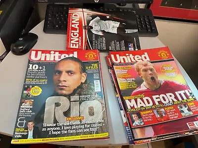 £10 • Buy Manchester United Magazines 2005-6 Plus 2002-3 Plus England V Croatia 2007 X10